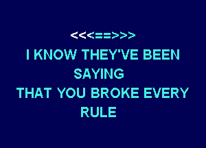 ( (1'.-)

I KNOW THEY'VE BEEN
SAYING

THAT YOU BROKE EVERY
RULE