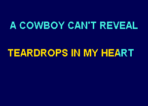 A COWBOY CAN'T REVEAL

TEARDROPS IN MY HEART