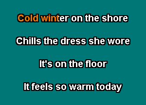 Cold winter on the shore

Chills the dress she wore

It's on the floor

It feels so warm today