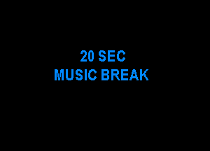 20 SEC
MUSIC BREAK