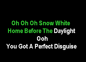 Oh Oh Oh Snow White

Home Before The Daylight
Ooh
You Got A Perfect Disguise