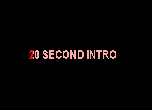20 SECOND INTRO