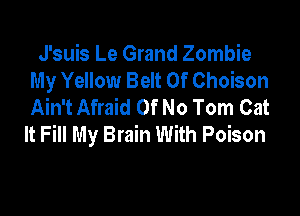 J'suis Le Grand Zombie
My Yellow Belt 0f Choison
Ain't Afraid Of No Tom Cat

It Fill My Brain With Poison