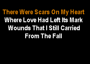 There Were Scars On My Heart
Where Love Had Left Its Mark
Wounds That I Still Carried
From The Fall
