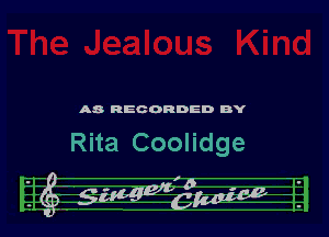 A5 REC ORDED BY

Rita Coolidge