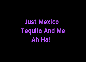 Just Mexico
Tequila And Me

Ah Ha!