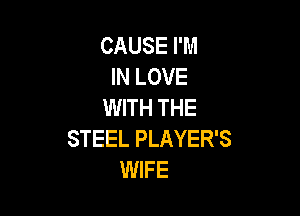 CAUSE I'M
IN LOVE
WITH THE

STEEL PLAYER'S
WIFE