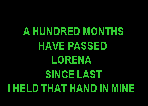 A HUNDRED MONTHS
HAVE PASSED

LORENA
SINCE LAST
lHELD THAT HAND IN MINE