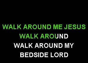 WALK AROUND ME JESUS
WALK AROUND
WALK AROUND MY
BEDSIDE LORD