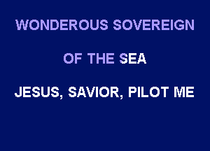 WONDEROUS SOVEREIGN
OF THE SEA

JESUS, SAVIOR, PILOT ME