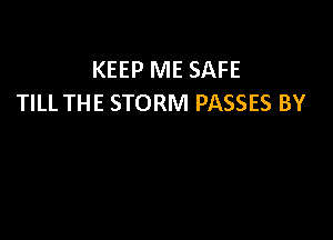 KEEP ME SAFE
TILL THE STORM PASSES BY