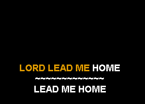 LORD LEAD ME HOME

LEAD ME HOME