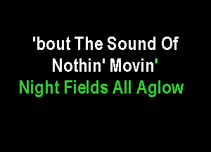 'bout The Sound Of
Nothin' Movin'

Night Fields All Aglow