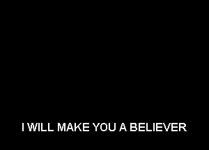 IWILL MAKE YOU A BELIEVER