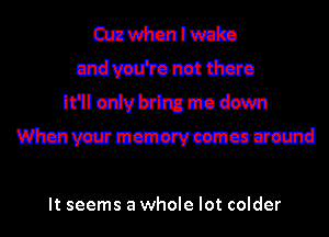 mmum
Utdvau'ronauimo
It'ileszHmmodswn
mywacmmeemcaum

It seems a whole lot colder