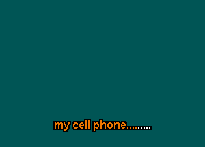 my cell phone .........