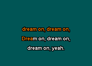 dream on, dream on,

Dream on, dream on,

dream on, yeah.