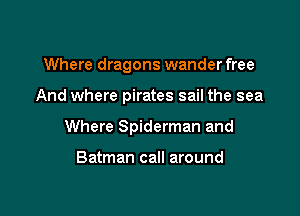 Where dragons wander free

And where pirates sail the sea

Where Spiderman and

Batman call around