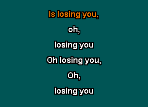 ls losing you,
oh,

losing you

Oh losing you,
Oh,

losing you