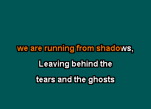 we are running from shadows,

Leaving behind the

tears and the ghosts