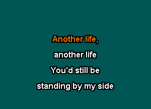 Another life,
another life
You'd still be

standing by my side