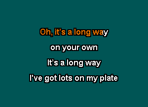 0h, ifs a long way
on your own

IFS a long way

I've got lots on my plate