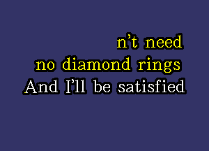 n,t need
no diamond rings

And F11 be satisfied