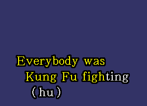 Everybody was
Kung Fu fighting
(hu)