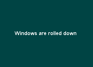 Windows are rolled down