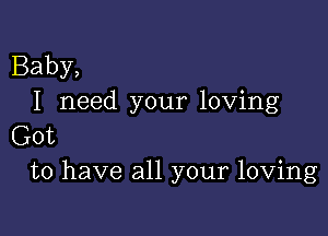 Baby,
I need your loving

Got
to have all your loving