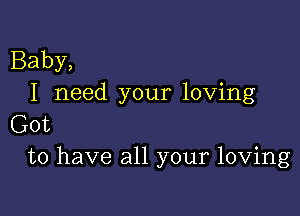 Baby,
I need your loving

Got
to have all your loving