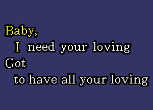 Baby,
I need your loving

Got
to have all your loving