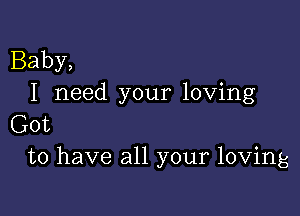 Baby,
I need your loving

Got
to have all your loving