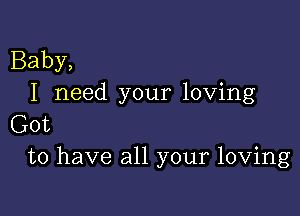 Baby,
I need your loving

Got
to have all your loving