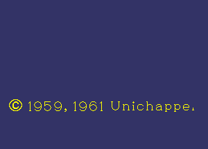 (3)1959,1961 Unichappen