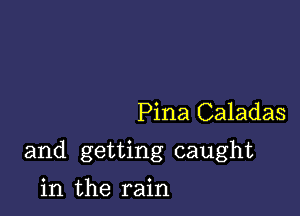 Pina Caladas

and getting caught

in the rain