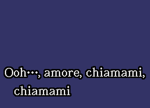 Oohm, amore, chiamami,

chiamami