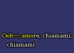 Oohm, amore, chiamami,

chiamami