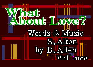 Words 8L Music

8 . Alton
byIIILB . Allen M

- Var nr'p