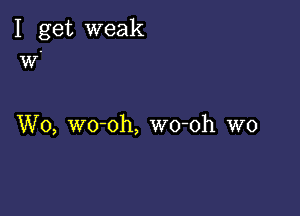 I get weak
w'

W0, wo-oh, wo-oh W0