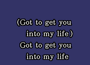 (Got to get you

into my life )

Got to get you

into my life