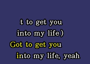 t to get you
into my life)

Got to get you

into my life, yeah