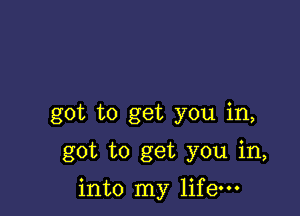 got to get you in,

got to get you in,

into my life-