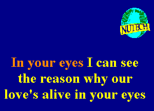 p
.lpv

In your eyes I can see
the reason why our
love's alive in your eyes