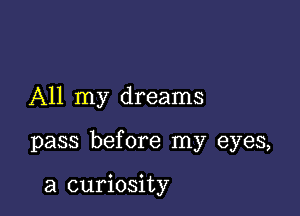 All my dreams

pass before my eyes,

a curiosity