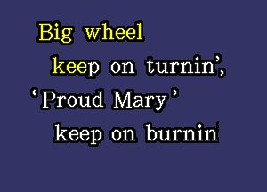 Big Wheel

keep on turninZ

Proud Marf
keep on burnin