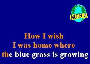 How I wish
I was home Where
the blue grass 18 growmg