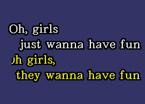 Oh, girls
just wanna have fun

Jh girls,
they wanna have fun