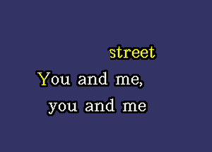 street

Ybu.and1ne,

you.and1ne