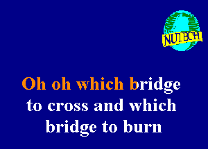 Nu

A
.1.
n?

. ,2

Oh oh Which bridge
to cross and which
bridge to burn